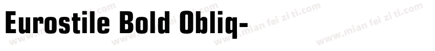 Eurostile Bold Obliq字体转换
